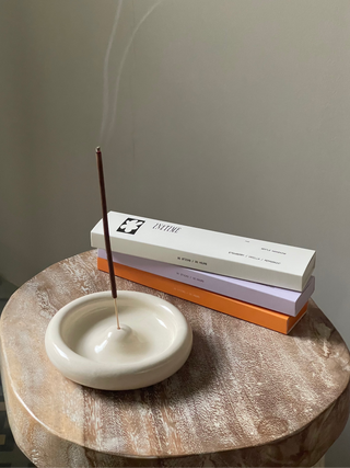 Incense and ceramic incense holder gift bundle